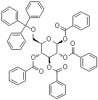 Tetra-O-benzoyl-6-O-trityl-beta-D-glucopyranose molecular structure (CAS 85572-59-4)