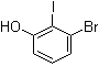 3-溴-2-碘苯酚分子结构 (CAS 855836-52-1)