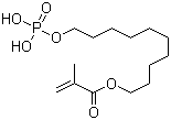 10-(2-甲基丙烯酰氧基)磷酸单癸酯分子结构 (CAS 85590-00-7)