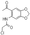 N-(6-乙酰基-1,3-苯并二氧杂环戊烯-5-基)-2-氯乙酰胺分子结构 (CAS 85590-94-9)