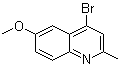 4-溴-6-甲氧基-2-甲基喹啉分子结构 (CAS 856095-00-6)