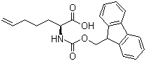结构式 CAS# 856412-22-1, N-芴甲氧羰基-(S)-2-氨基-6-庚烯酸
