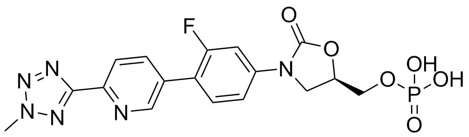 Tedizolid phosphate molecular structure (CAS 856867-55-5)