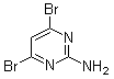 4,6-二溴-2-嘧啶胺分子结构 (CAS 856973-26-7)