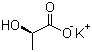 L-乳酸钾分子结构 (CAS 85895-78-9)