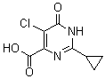 5-Chloro-2-cyclopropyl-1,6-dihydro-6-oxo-4-pyrimidinecarboxylic acid molecular structure (CAS 858956-26-0)