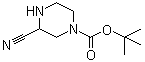 3-氰基-哌嗪-1-羧酸叔丁酯分子结构 (CAS 859518-35-7)