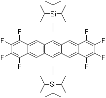 1,2,3,4,8,9,10,11-Octafluoro-6,13-bis[2-[tris(1-methylethyl)silyl]ethynyl]pentacene molecular structure (CAS 859849-50-6)