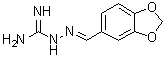 2-(1,3-苯并二氧杂环戊烯-5-基亚甲基)肼甲脒分子结构 (CAS 86044-59-9)