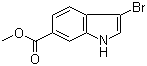 3-溴-1H-吲哚-6-羧酸甲酯分子结构 (CAS 860457-92-7)