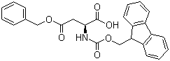 芴甲氧羰基-L-天冬氨酸 4-苄酯分子结构 (CAS 86060-84-6)