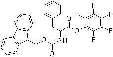N-芴甲氧羰基-L-苯丙氨酸五氟苯酯分子结构 (CAS 86060-92-6)