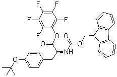 N-芴甲氧羰基-O-叔丁基酪氨酸五氟苯基酯分子结构 (CAS 86060-93-7)
