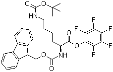 N-芴甲氧羰基-N'-叔丁氧羰基-L-赖氨酸五氟苯酯分子结构 (CAS 86060-98-2)