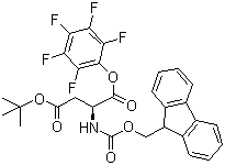 结构式 CAS# 86061-01-0, N-芴甲氧羰基-beta-叔丁基-L-天冬氨酸五氟苯酯