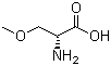 (R)-2-氨基-3-甲氧基丙酸分子结构 (CAS 86118-11-8)