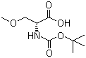 Boc-O-甲基-D-丝氨酸分子结构 (CAS 86123-95-7)