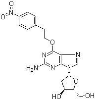 2'-脱氧-6-O-[2-(4-硝基苯基)乙基]鸟苷分子结构 (CAS 86137-72-6)