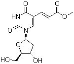 (E)-5-(2-甲氧羰基乙烯基)-2'-脱氧尿苷分子结构 (CAS 86163-17-9)