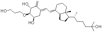 (1alpha,2beta,3beta,5E,7E)-2-(3-羟基丙氧基)-9,10-开环胆甾-5,7,10(19)-三烯-1,3,25-三醇分子结构 (CAS 861996-34-1)
