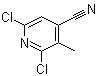 2,6-二氯-3-甲基-4-吡啶甲腈分子结构 (CAS 862172-61-0)