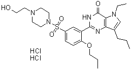 米罗那非二盐酸盐分子结构 (CAS 862189-96-6)