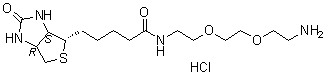 (3aS,4S,6aR)-N-[2-[2-(2-Aminoethoxy)ethoxy]ethyl]hexahydro-2-oxo-1H-thieno[3,4-d]imidazole-4-pentanamide monohydrochloride molecular structure (CAS 862373-14-6)