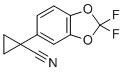 1-(2,2-二氟苯并[D][1,3]二氧杂环戊烯-5-基)环丙烷甲腈分子结构 (CAS 862574-87-6)