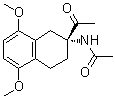 (R)-N-(2-乙酰基-1,2,3,4-四氢-5,8-二甲氧基-2-萘基)乙酰胺分子结构 (CAS 86264-61-1)