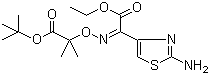 (Z)-2-(2-氨基噻唑-4-基)-2-(1-叔丁氧羰基-1-甲基)乙氧亚氨基乙酸乙酯分子结构 (CAS 86299-46-9)