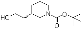 (S)-1-N-Boc-3-羟乙基哌啶分子结构 (CAS 863578-32-9)