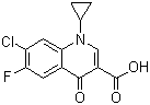 7-氯-6-氟-1-环丙基-1,4-二氢-4-氧-3-喹啉羧酸分子结构 (CAS 86393-33-1)