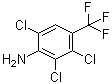 结构式 CAS# 86399-04-4, 2,3,6-三氯-4-(三氟甲基)苯胺