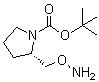 (S)-2-[(氨基氧基)甲基]吡咯烷-1-羧酸叔丁酯分子结构 (CAS 863991-04-2)