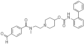 [1,1'-Biphenyl]-2-yl-carbamic acid 1-[2-[(4-formylbenzoyl)methylamino]ethyl]-4-piperidinyl ester molecular structure (CAS 864760-28-1)
