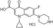 盐酸环丙沙星分子结构 (CAS 86483-48-9)