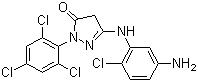 1-(2',4',6'-三氯苯基)-3-(2'-氯-5'-氨基苯胺基)-5-吡唑酮分子结构 (CAS 86491-51-2)