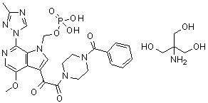 Fostemsavir tromethamine molecular structure (CAS 864953-39-9)