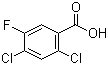 2,4-二氯-5-氟苯甲酸分子结构 (CAS 86522-89-6)