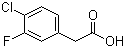 4-氯-3-氟苯乙酸分子结构 (CAS 865451-00-9)