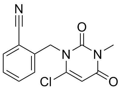 2-[(6-Chloro-3,4-dihydro-3-methyl-2,4-dioxo-1(2H)-pyrimidinyl)methyl]benzonitrile molecular structure (CAS 865758-96-9)