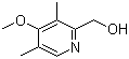 4-甲氧基-3,5-二甲基-2-羟甲基吡啶分子结构 (CAS 86604-78-6)
