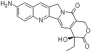 10-氨基喜树碱分子结构 (CAS 86639-63-6)