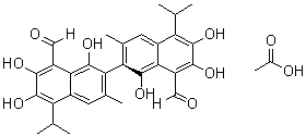 (R)-棉子酚乙酸分子结构 (CAS 866541-93-7)