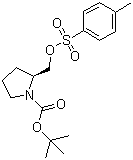 (S)-2-(甲苯磺酰氧基甲基)吡咯烷-1-甲酸叔丁酯分子结构 (CAS 86661-32-7)