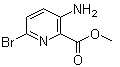 3-氨基-6-溴吡啶-2-羧酸甲酯分子结构 (CAS 866775-09-9)