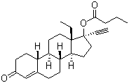 左炔诺孕酮丁酸酯分子结构 (CAS 86679-33-6)