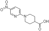 结构式 CAS# 868077-44-5, 1-(5-硝基吡啶-2-基)哌啶-4-甲酸