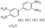 structure of CAS# 868272-85-9, [1,1'-Biphenyl]-3,3',4,4'-tetramine tetrahydrochloride hydrate