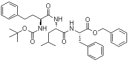 (alphaS)-alpha-[[叔丁氧羰基]氨基]苯丁酰基-L-亮氨酰基-L-苯丙氨酸苄酯分子结构 (CAS 868540-15-2)